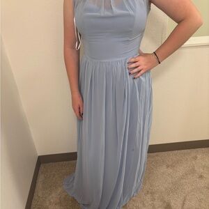 Chic Light Blue Maxi Dress